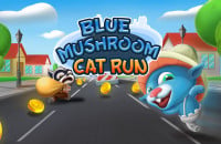 Blue Mushroom Cat Run